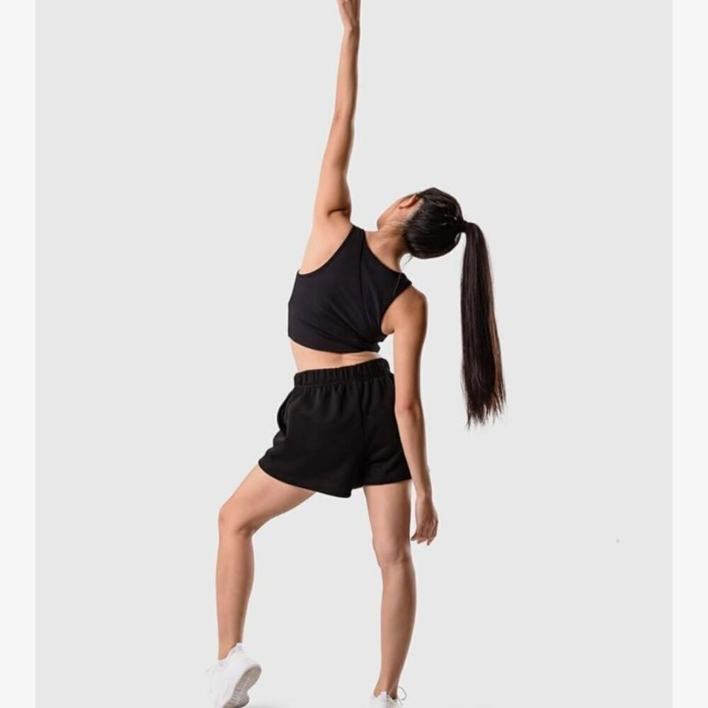 Kamo Fitness Black Fleece Relaxed Sweat Shorts Size M — image 7 of 8